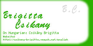 brigitta csikany business card