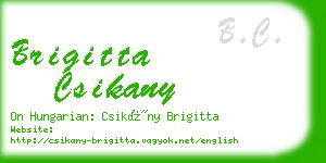 brigitta csikany business card